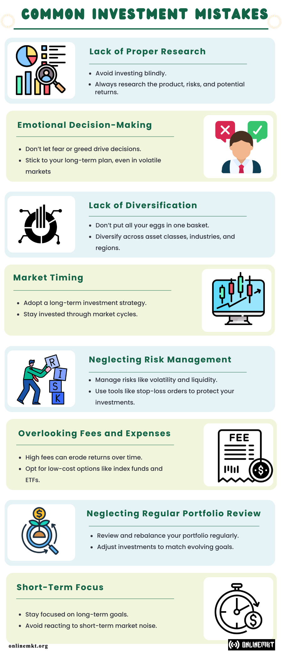 common investment mistakes